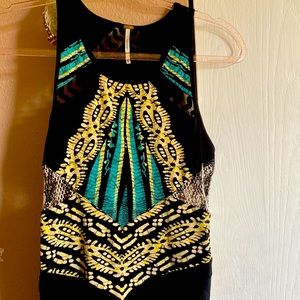 Free People Bohemian tight mini dress
